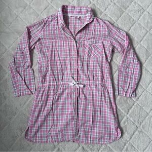 Victoria’s Secret | Plaid Button Down Long sleeve nightgown pajamas | Size Large